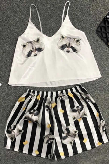 Set pijama doua piese, maiou si pantaloni scurti TY-SD212negru [3]