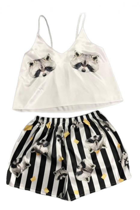 Set pijama doua piese, maiou si pantaloni scurti TY-SD212negru [4]