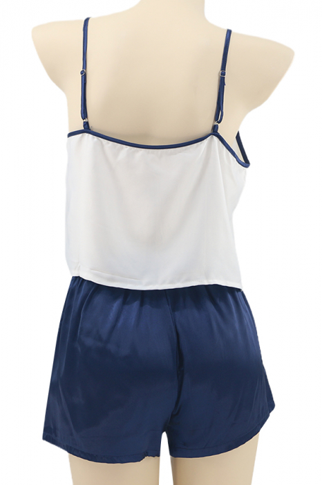 Set pijama doua piese, maiou si pantaloni scurti TY-SD321bleumarin [2]