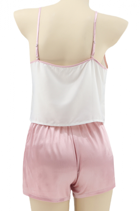 Set pijama doua piese, maiou si pantaloni scurti TY-SD321roz [2]