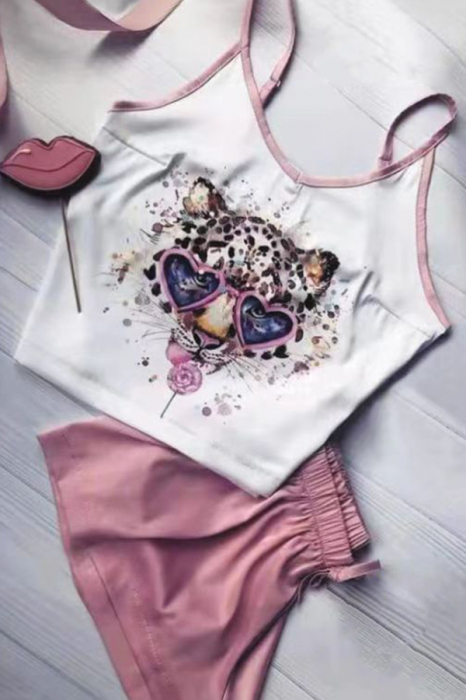Set pijama doua piese, maiou si pantaloni scurti TY-SD322mov [3]