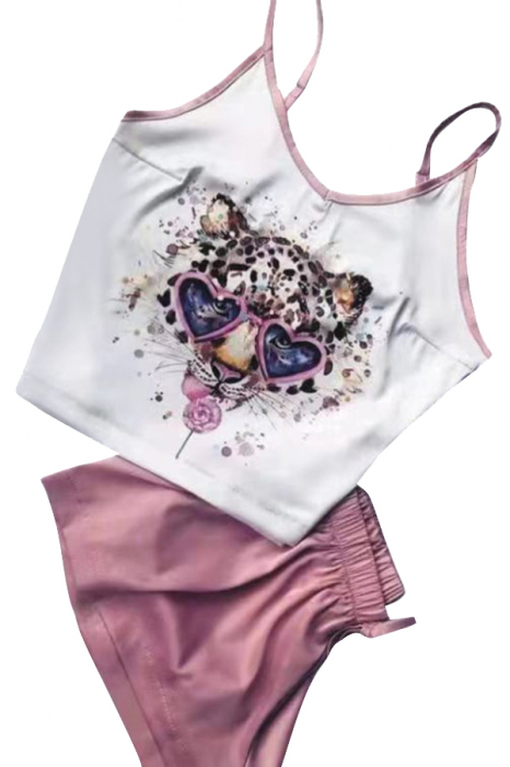 Set pijama doua piese, maiou si pantaloni scurti TY-SD322mov [4]