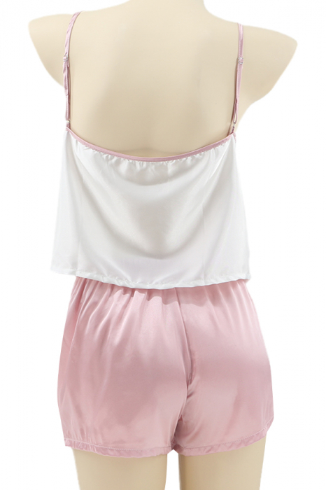 Set pijama doua piese, maiou si pantaloni scurti TY-SD322roz [2]