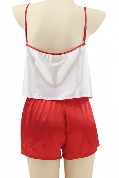 Set pijama doua piese, maiou si pantaloni scurti TY-SD322rosu [2]