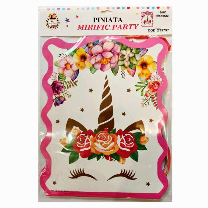 Pinata pentru petrecere ' Unicorn ' 29 x 40 cm QT9797 [2]