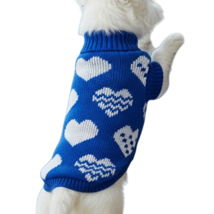 Pulover tricotat XINA2204albastru [8]