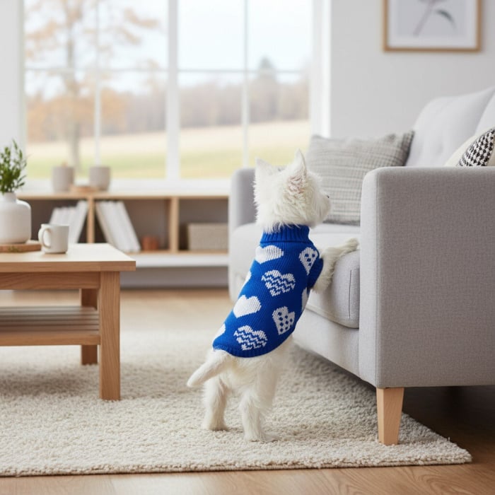 Pulover tricotat XINA2204albastru [5]