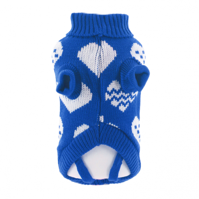 Pulover tricotat XINA2204albastru [2]