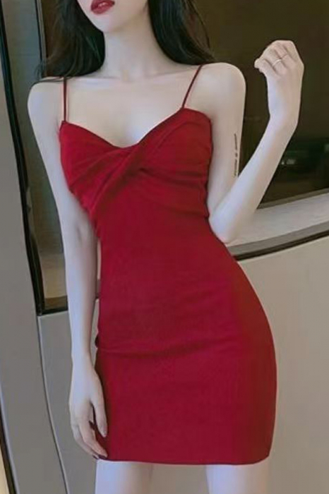 Rochie chic si eleganta XPX-Q388rosu [5]