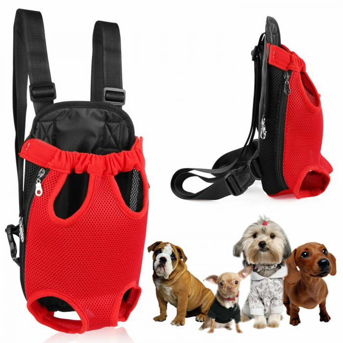 Rucsac tip marsupiu pentru caini/pisici MDL-29rosu [2]