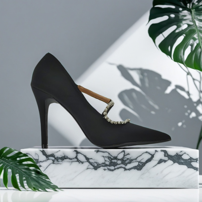Pantofi eleganti cu toc stiletto 138negru [5]