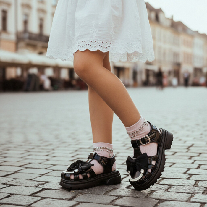 Sandale cu aplicatii decorative XA-2523negru [3]