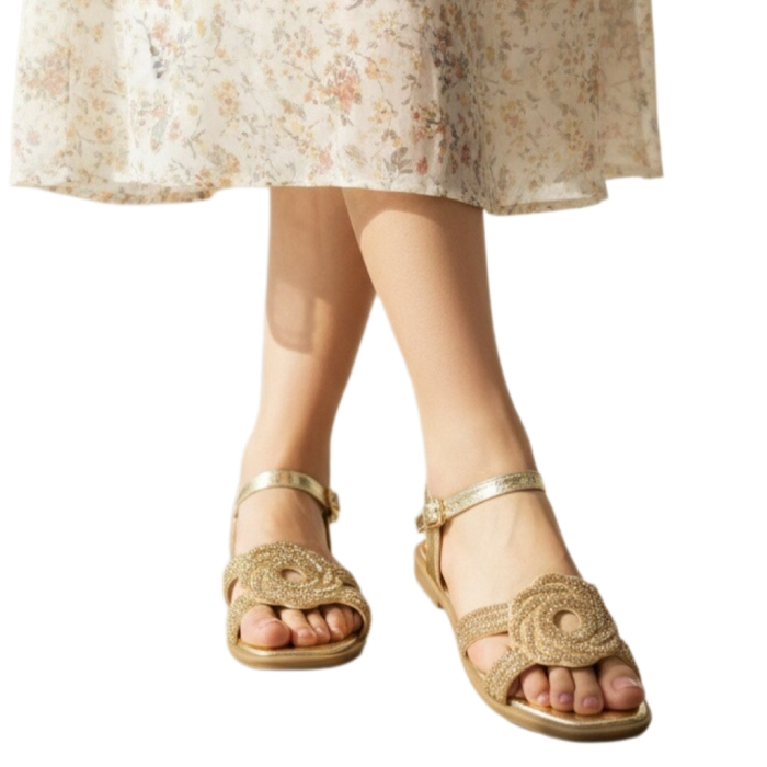 Sandale cu detalii sclipitoare X24-1165auriu [21]