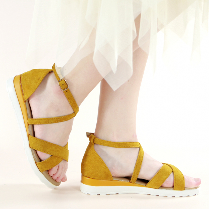 Sandale cu platforma A22-171galben [4]
