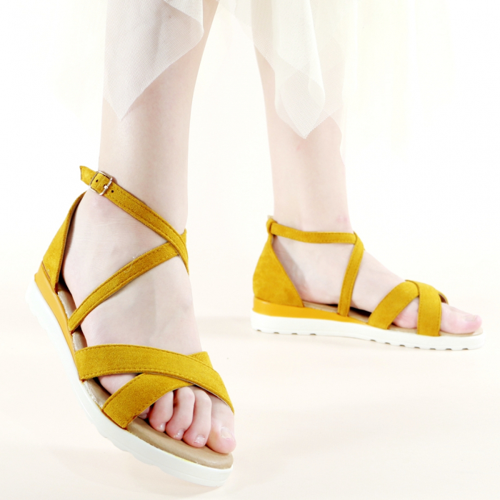 Sandale cu platforma A22-171galben [1]