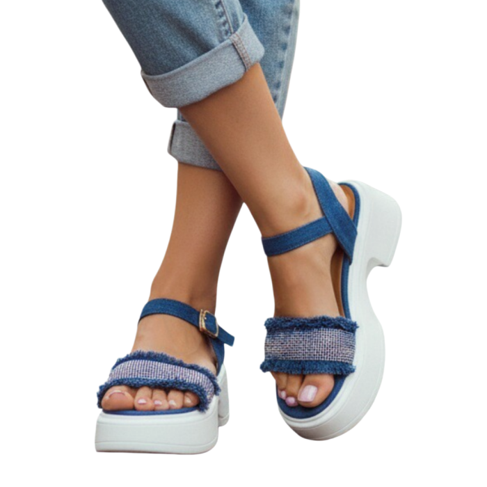 Sandale cu platforma X24-1161albastru [10]
