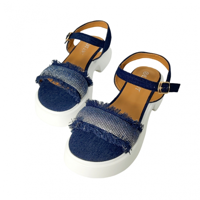 Sandale cu platforma X24-1161bleumarin [4]