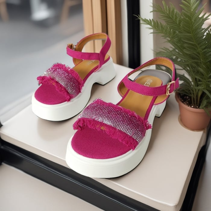 Sandale cu platforma X24-1161fucsia [3]