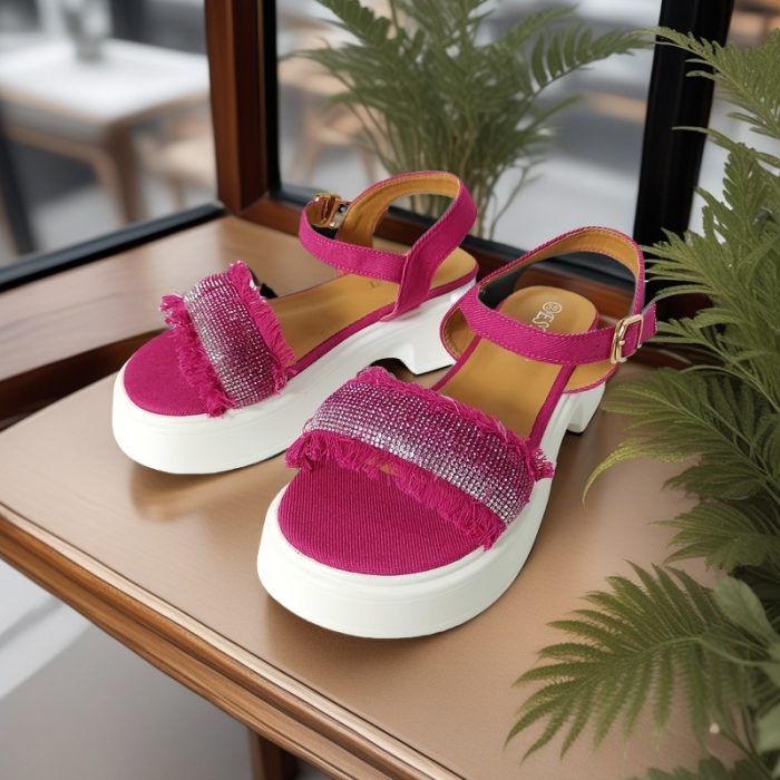 Sandale cu platforma X24-1161fucsia [4]