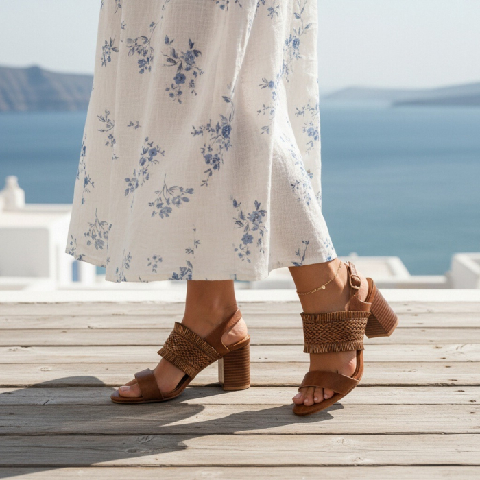 Sandale cu toc GL05maro [4]