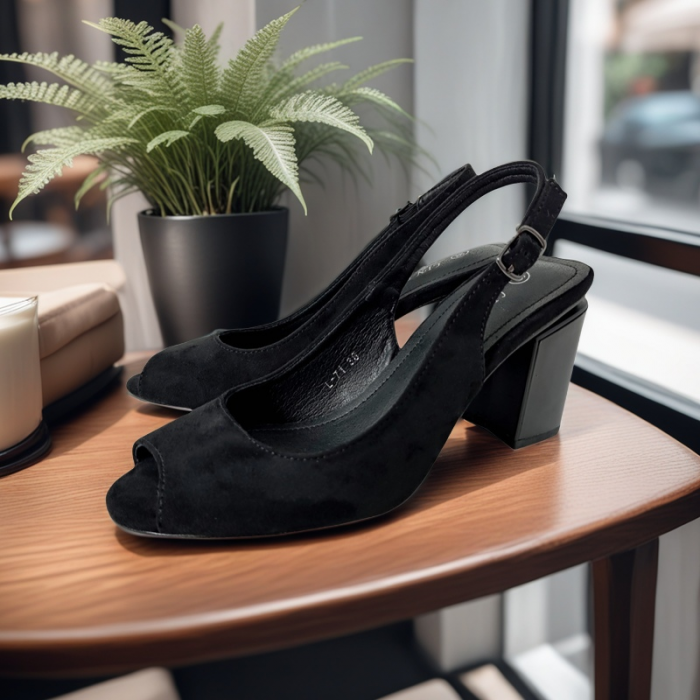 Sandale cu toc L-71negru [7]