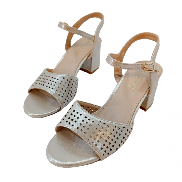 Sandale cu toc L-65auriu [6]