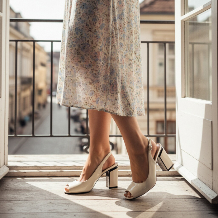 Sandale cu toc L-72bej [4]