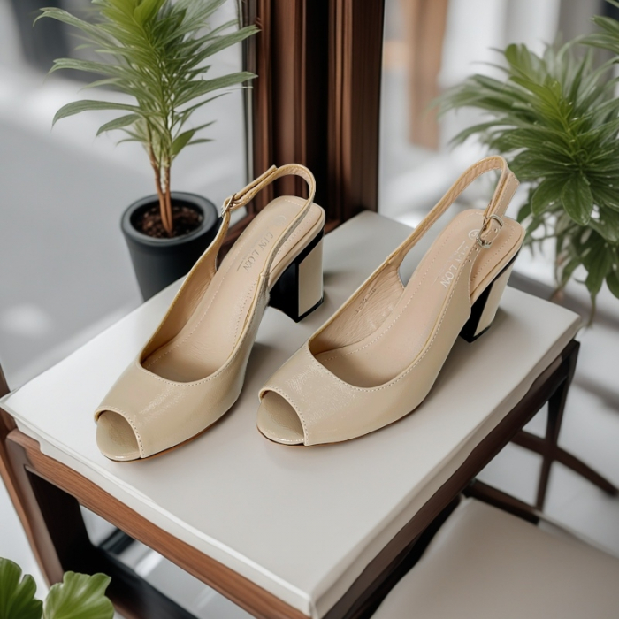 Sandale cu toc L-72apricot [1]