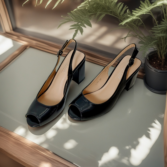 Sandale cu toc L-72negru [5]
