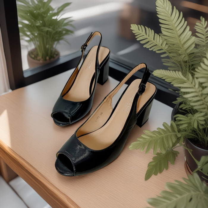 Sandale cu toc L-72negru [7]