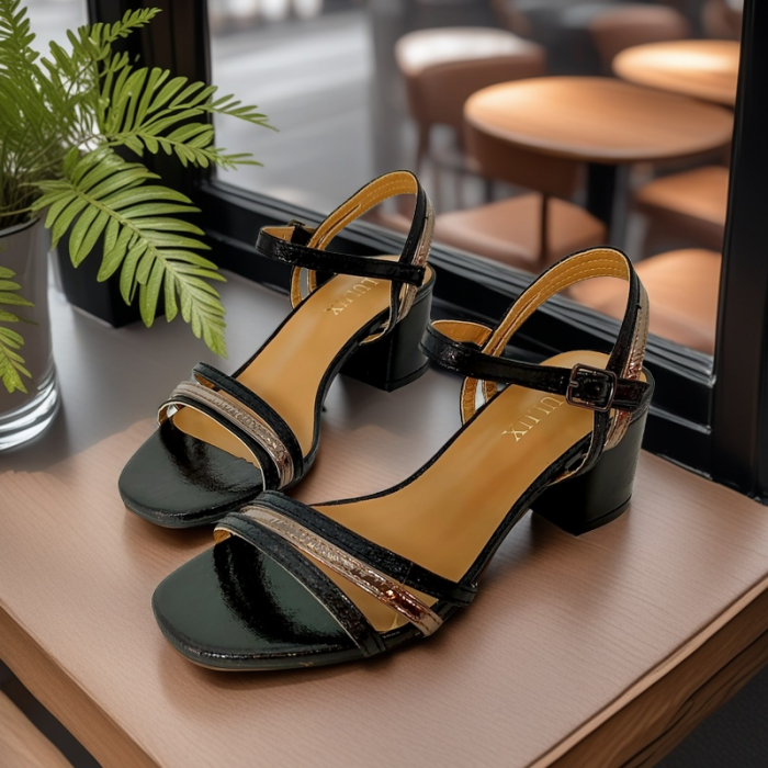 Sandale elegante cu toc GL-46negru [1]