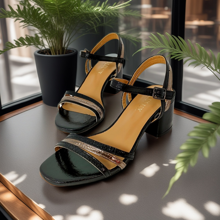 Sandale elegante cu toc GL-46negru [8]