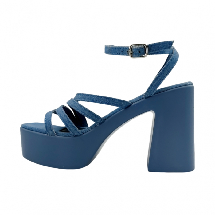 Sandale elegante cu platforma si toc gros 1140albastru [2]