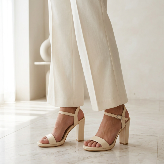 Sandale elegante cu toc 2355bej [5]