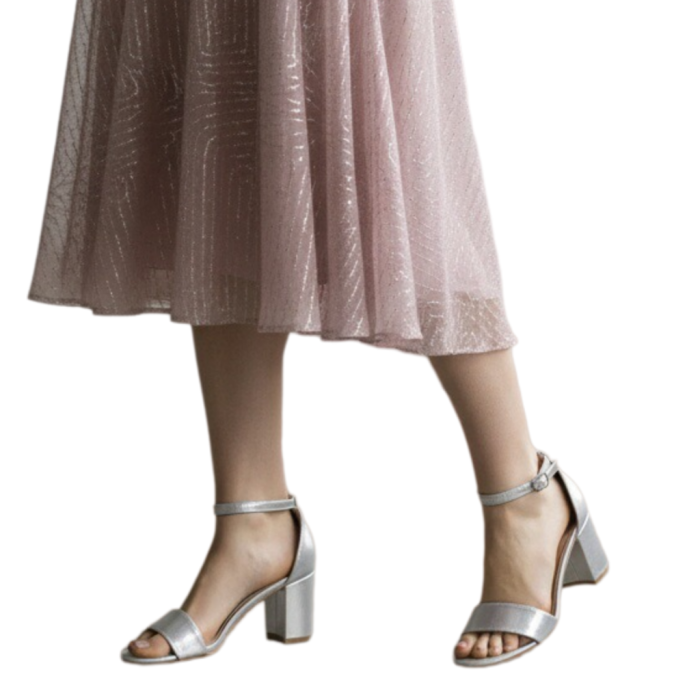 Sandale elegante cu toc 916-15argintiu [2]