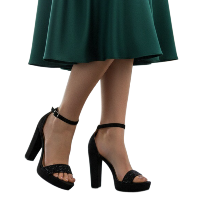 Sandale elegante cu toc 930-2negru [2]