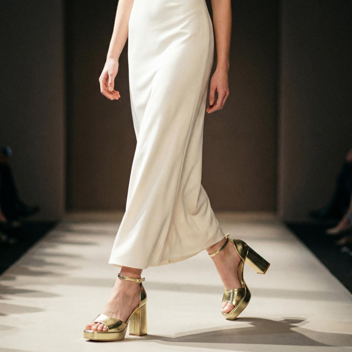 Sandale elegante cu toc A23-520auriu [3]