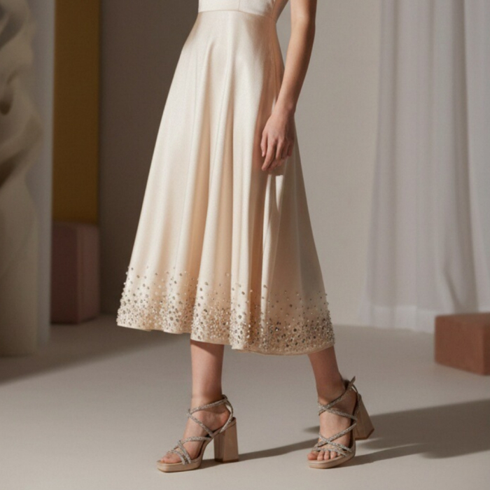 Sandale elegante cu toc A24-1062bej [5]