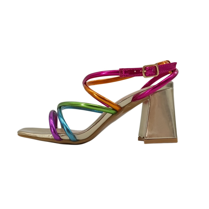 Sandale elegante cu toc A24-1057multicolor [3]
