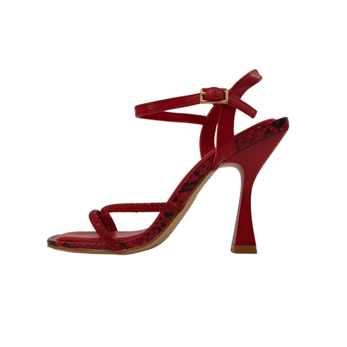 Sandale elegante cu toc A26-691rosu [4]