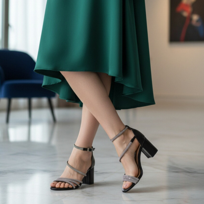 Sandale elegante cu toc 803-B5 [5]