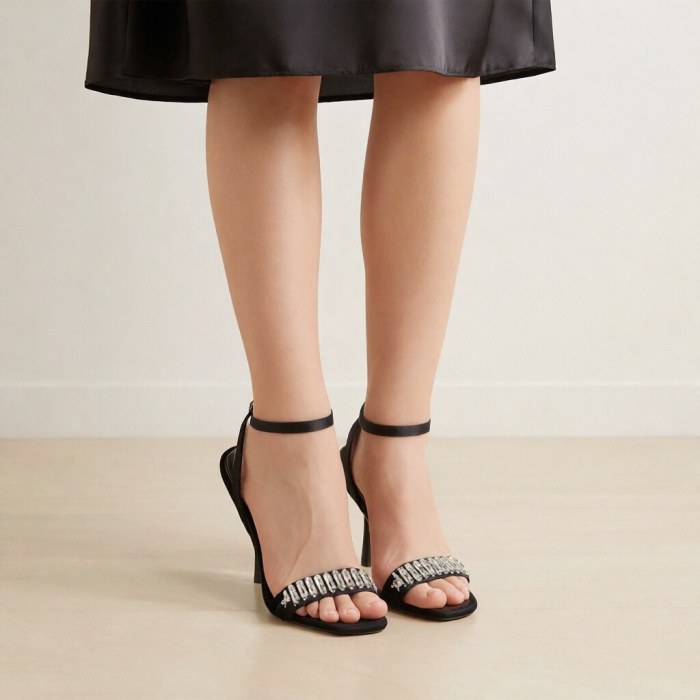 Sandale elegante cu toc K-21negru [4]