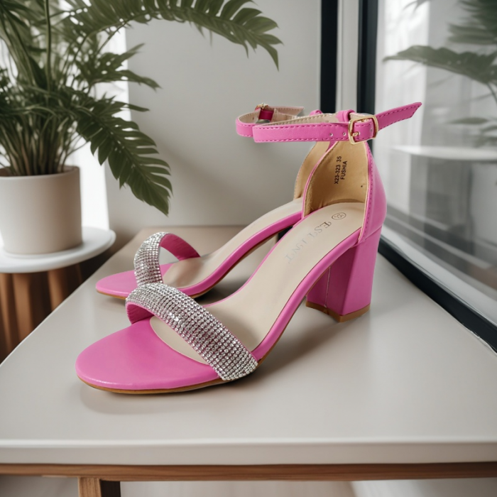 Sandale elegante cu toc X23-323fucsia [5]