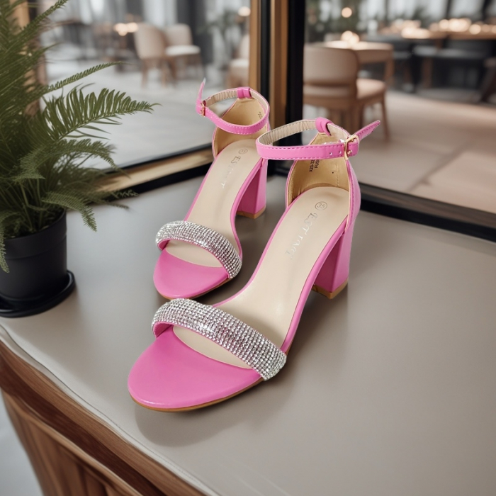 Sandale elegante cu toc X23-323fucsia [1]