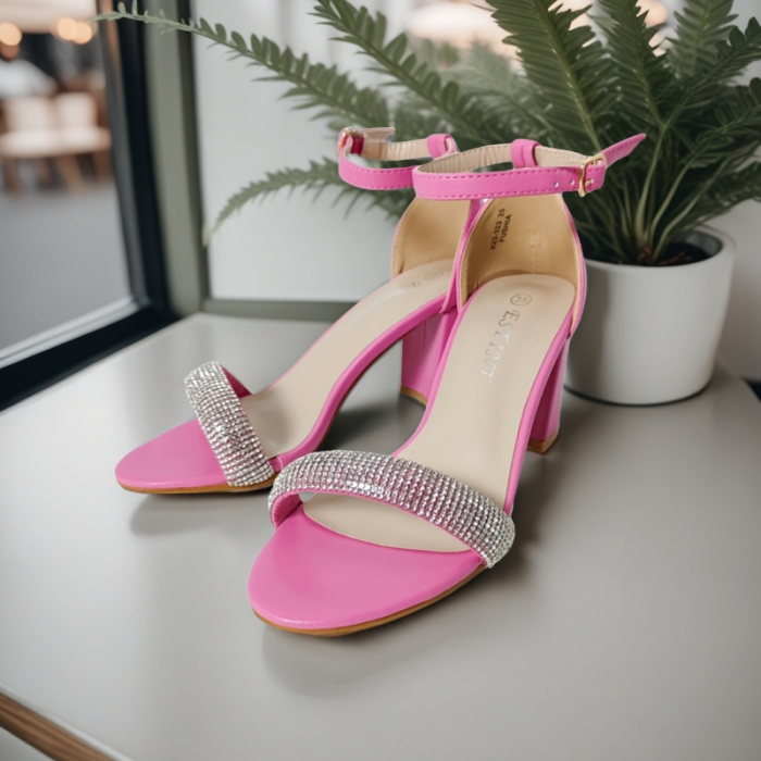 Sandale elegante cu toc X23-323fucsia [7]