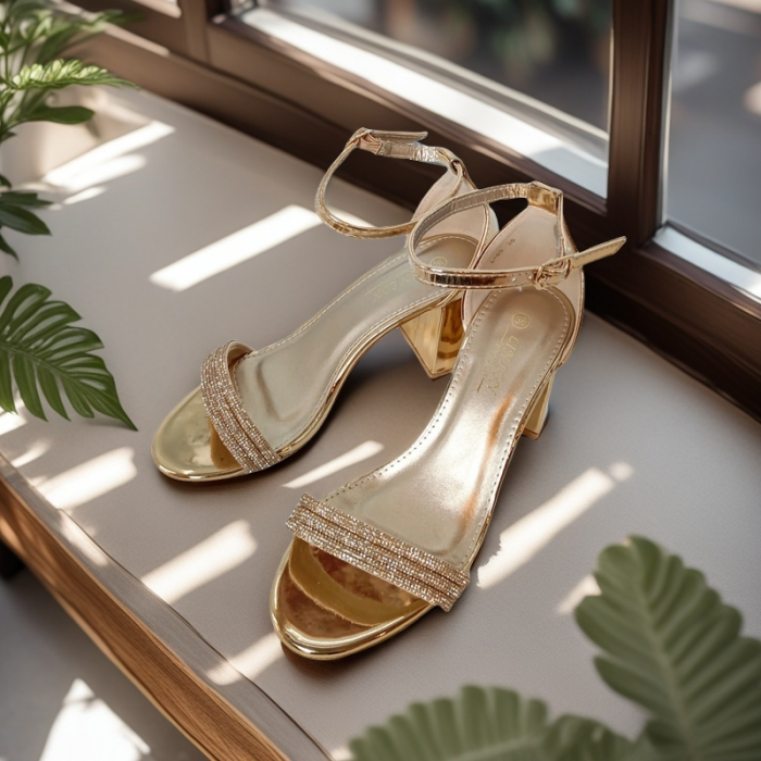 Sandale elegante cu toc L-60sampanie [6]