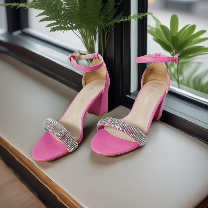 Sandale elegante cu toc X23-323fucsia [4]