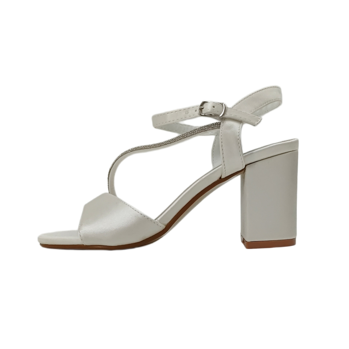 Sandale elegante cu toc L-63alb [6]