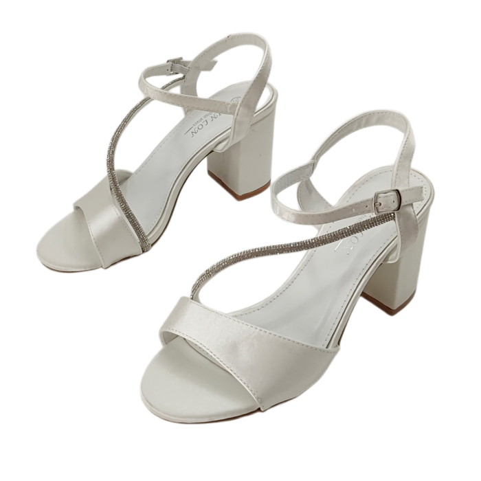 Sandale elegante cu toc L-63alb [2]