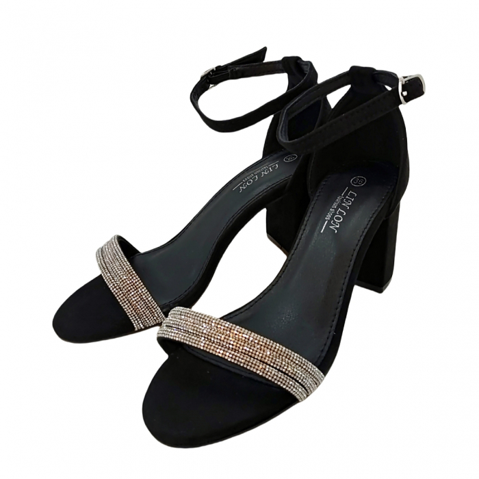 Sandale elegante cu toc L-61negru [8]